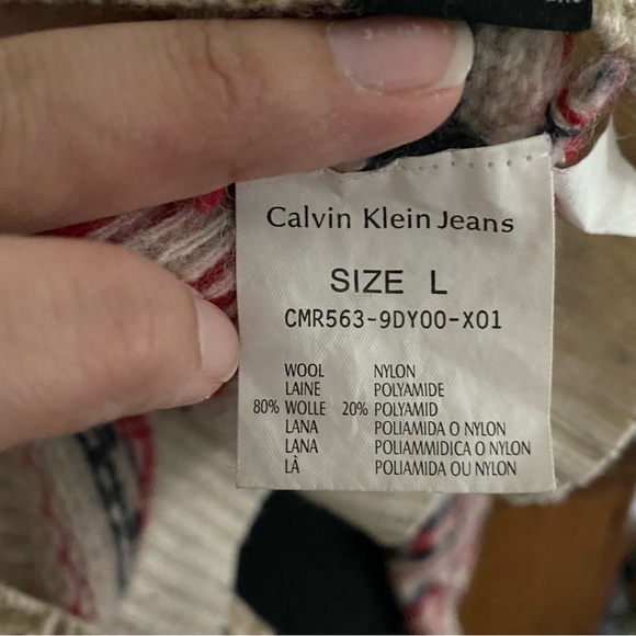 Calvin Klein 1/4 zip Winter Wool Sweater - Picture 8 of 8